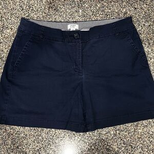 Crown & Ivy Blue Bermuda Shorts Classic Cotton Twill